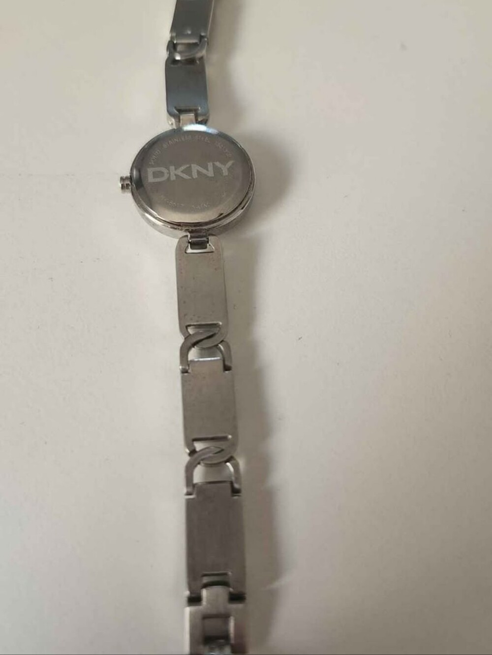 DKNY Silver Tone Women's Crystal Accent Bracelet Watch with Mother-of-Pearl Dial - Picture 6 of 8